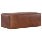 Arlo Small Rectangle Leather Ottoman - Image 5