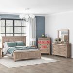 Rustic Traditions Queen Panel Bed, Dresser & Mirror
