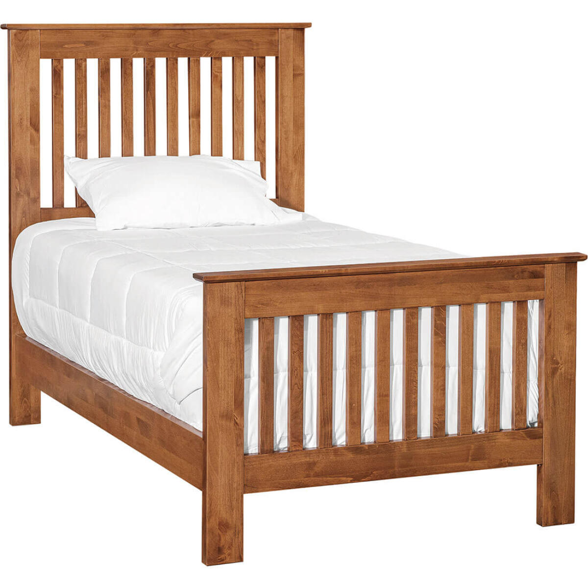 4b2d53b993240df808a9d137158db371 Shaker Slat Bed - Tall Footboard - 61233 - Image 1