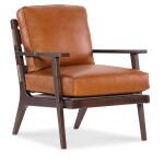 Odin Exposed Wood Leather Chair - Image 2