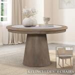 Proximity Place Opt 5 Piece Round Table Set