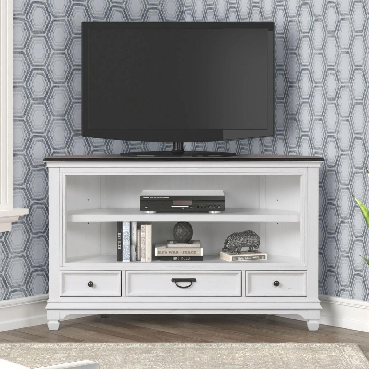 8b6a75a76dcb601e999f16e91e0a67a3 Fireplace TV Consoles 58 Inch Corner Fireplace TV Console - Image 1