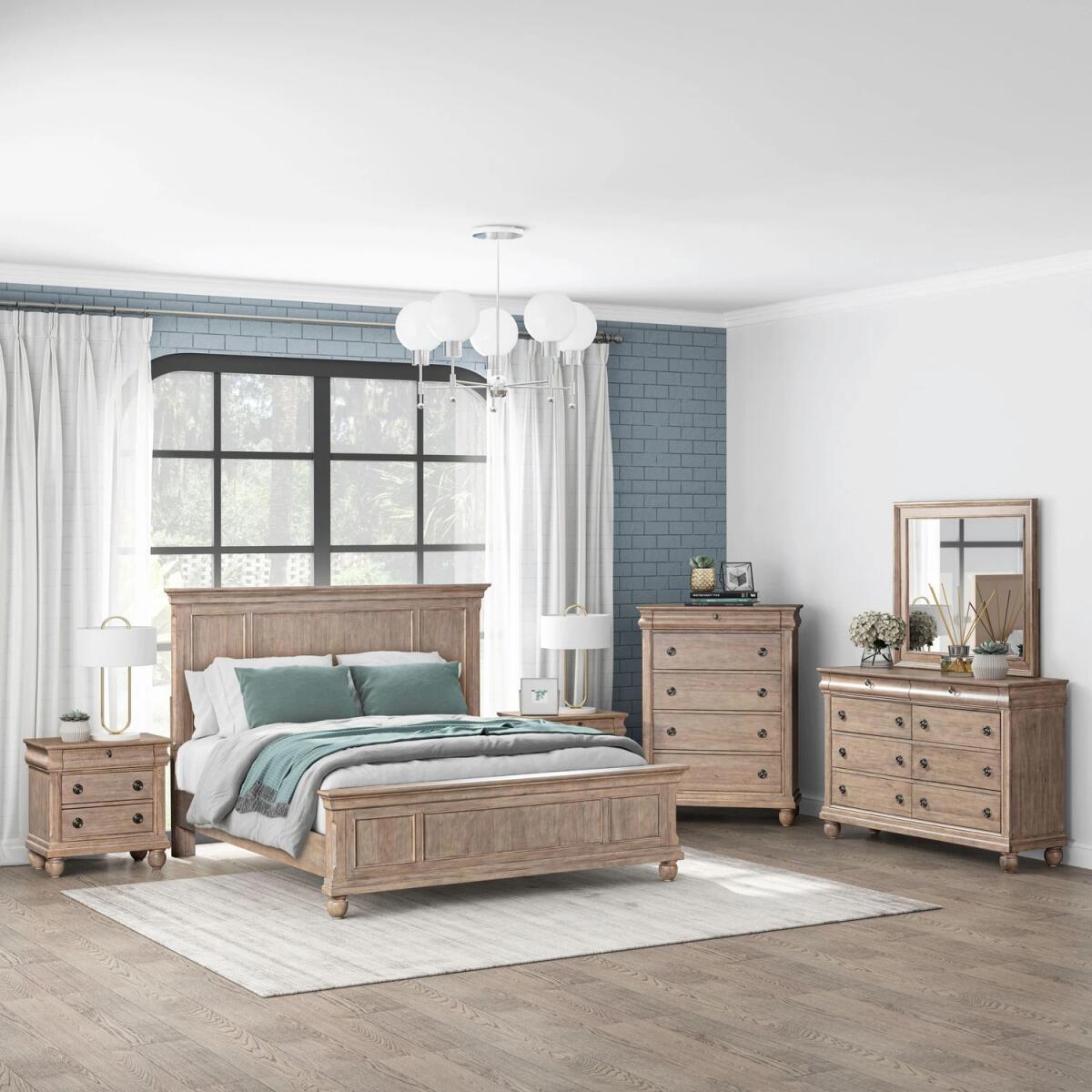 9641a96f23c79f6de32b53162a214d31 Rustic Traditions Queen Panel Bed, Dresser & Mirror, Chest, Night Stand - Image 1