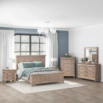 Rustic Traditions Queen Panel Bed, Dresser & Mirror, Chest, Night Stand