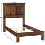 Heritage Raised Panel Twin Bed - Low Footboard - 61278 - Image 5