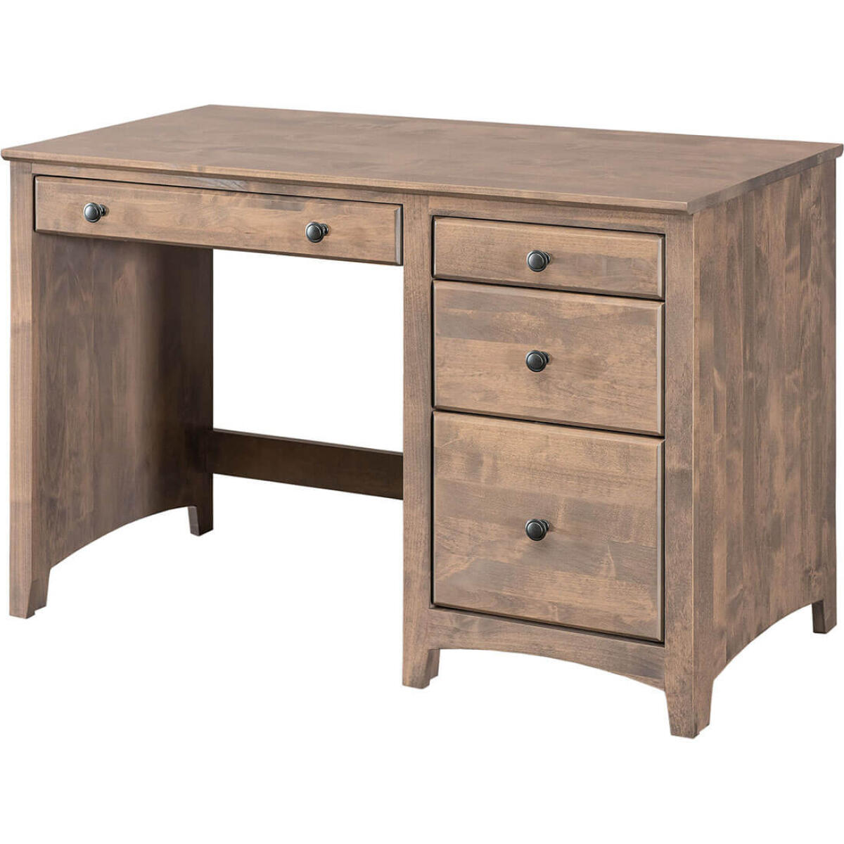a4c809f1ab5977b38a453fda011f63a6 Shaker 4 Drawer Desk - Overhang Top - 6524 - Image 1