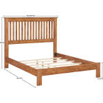Shaker Slat Queen Bed - Low Footboard - 61353 - Image 5