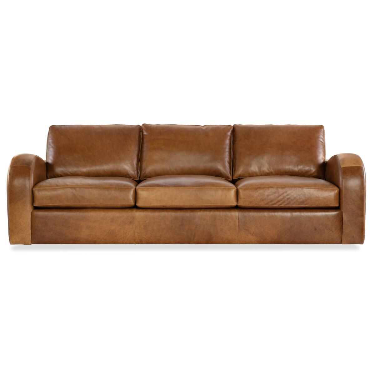 aa84e5a43aabceec88e2a795060b1b1b Kingsley 8 ft. Leather Sofa - Image 1