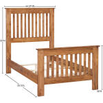 Shaker Slat Bed - Tall Footboard - 61233 - Image 5