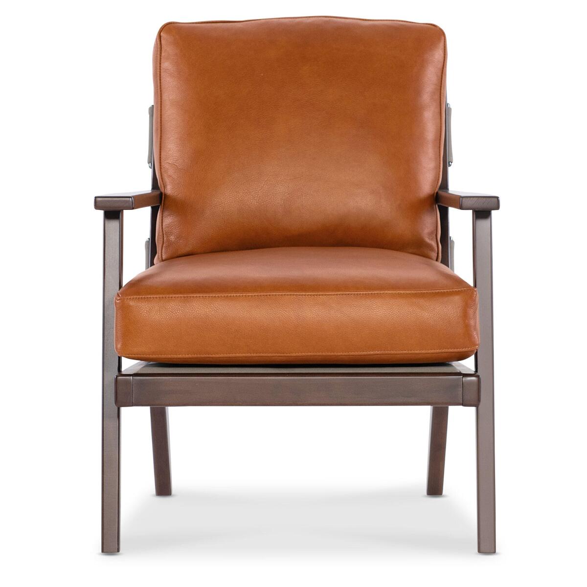 b48a39109520fddaa584e2badcca38d1 Odin Exposed Wood Leather Chair - Image 1