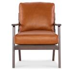 Odin Exposed Wood Leather Chair