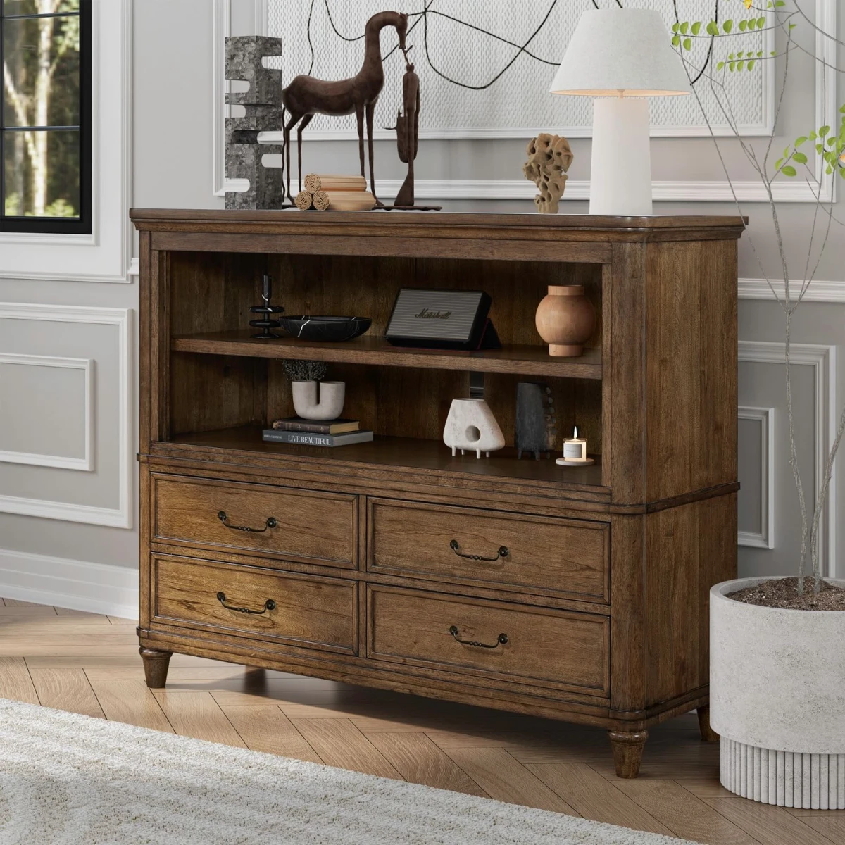 c069cc506bfdfc311cfc669d913f80ee Fireplace TV Consoles 2 Drawer Fireplace Chest - Image 1