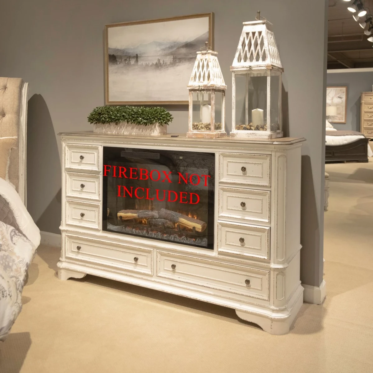c1ac5f444367ddf360260ca5e39fb359 Fireplace TV Consoles 8 Drawer Fireplace Dresser - Image 1