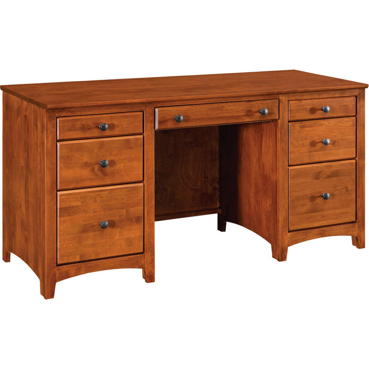 ce669104bbced6adba05613c0ca950ba Modular Home Office Double Pedestal Desk - 6508 - Image 1