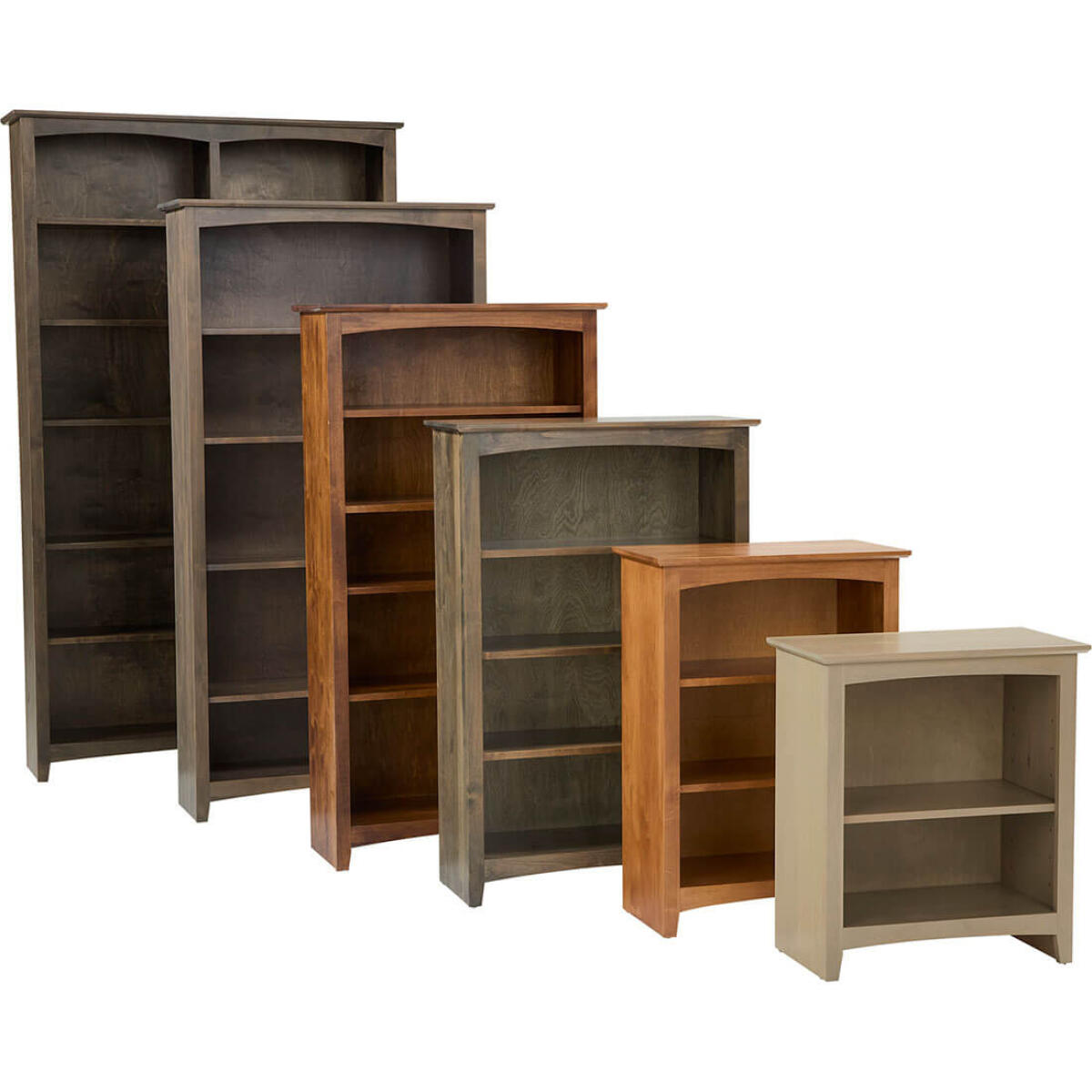 da8ac37021ee37b6b2ba5f89cc0c6ceb Shaker Bookcases Alder Bookcase 24 x 72 - 62472 - Image 1