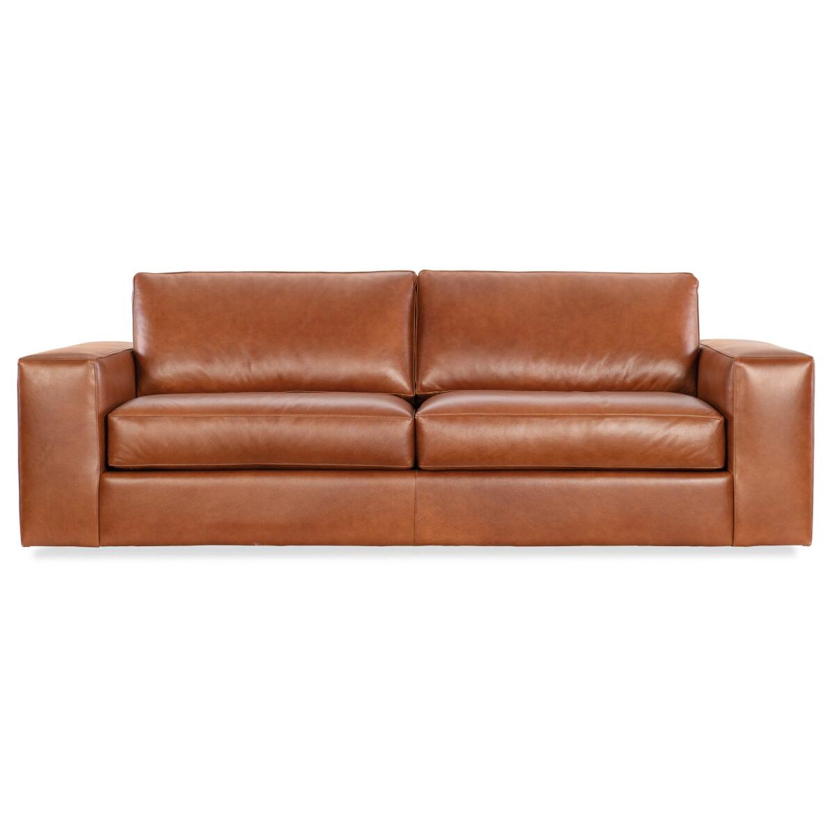 f2bda9590a47fbd6bfa759455e116661 Aria 8 ft. Leather Sofa - Image 1