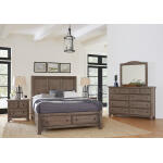 Cool Farmhouse King Panel Bed W/ Storage Footboard - 801-667-066B-502-666 - Image 3