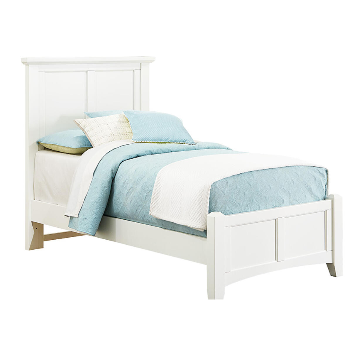 0082a82e86ca50ec04afe6e0d2a12260 Bonanza Twin Mansion Bed - White Finish - BB29-552/255/911 - Image 1
