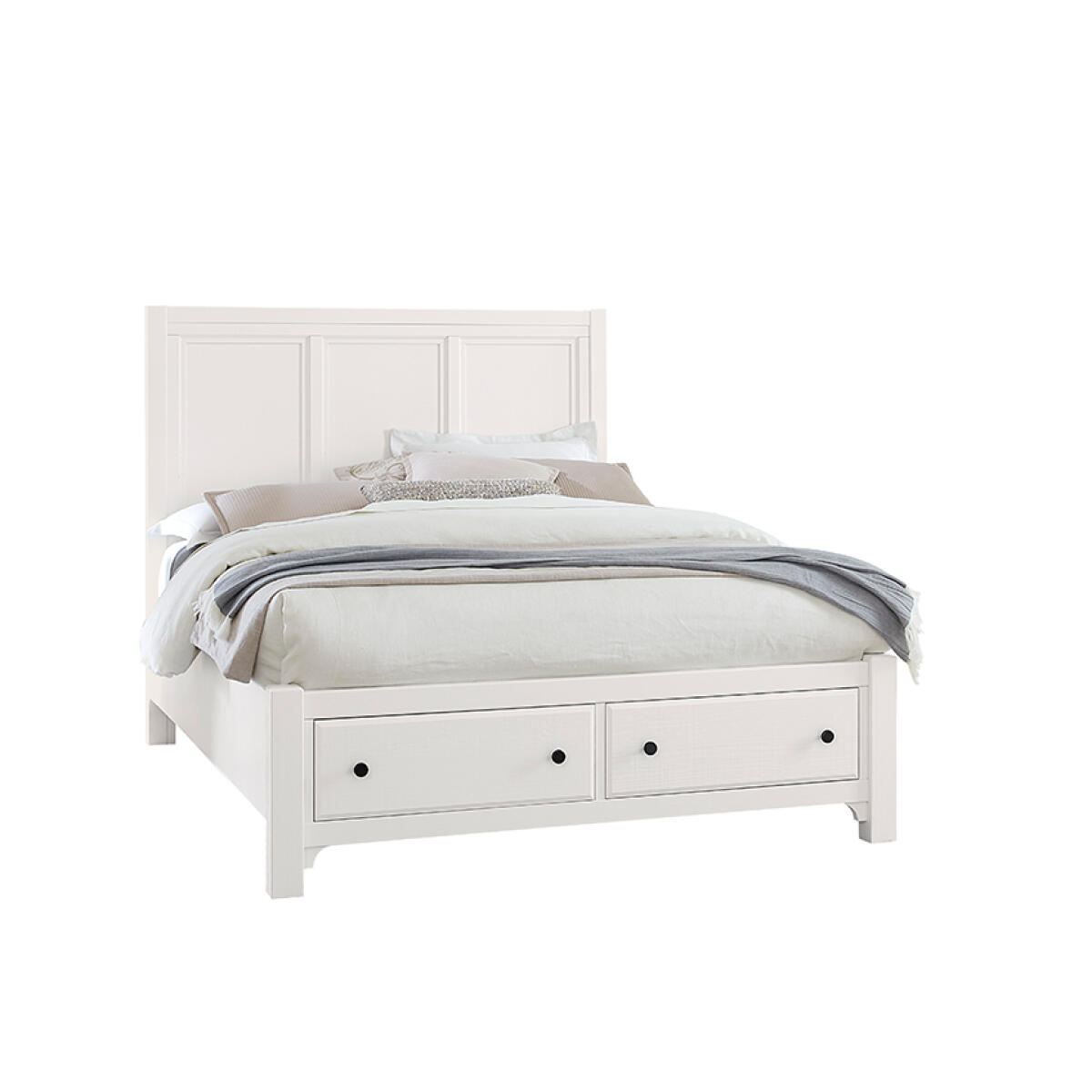 079604f1a73477731cd5ee2e076a6349 Cool Farmhouse King Panel Bed W/ Storage Footboard - 804-667-066B-502-666 - Image 1