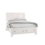 Cool Farmhouse King Panel Bed W/ Storage Footboard - 804-667-066B-502-666