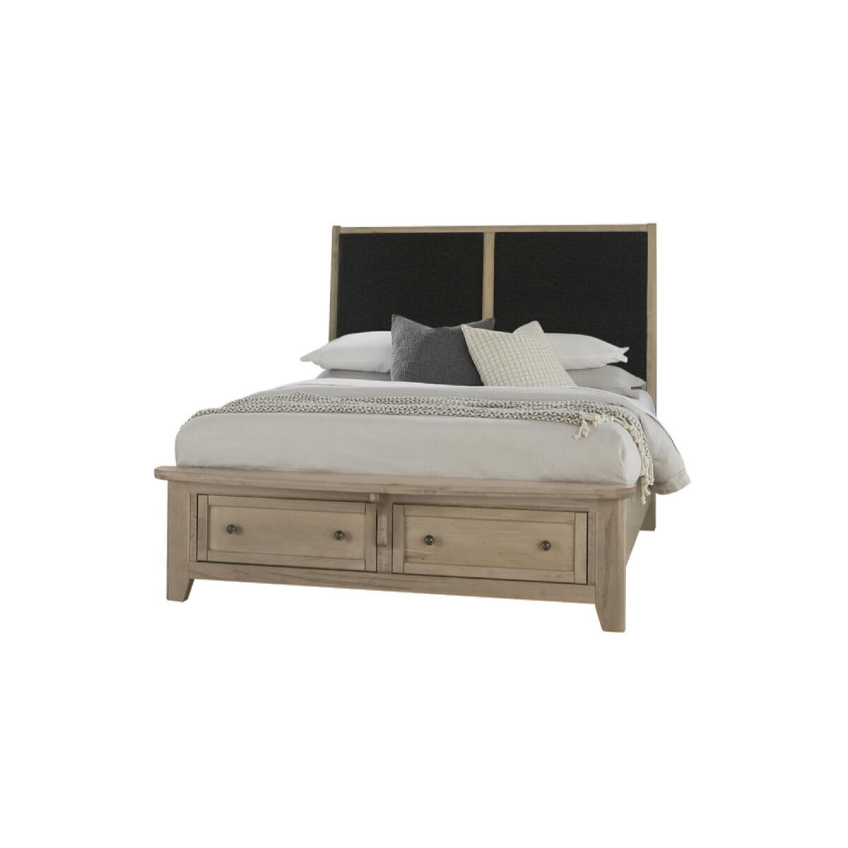 08ed816015cf8358a4e8e83f9b26866a Woodbridge Queen Upholstered Bed With Storage -black - 821-551-053-050B-502-555 - Image 1