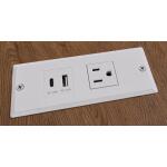 Jamestown Oak Desk W/ Charging Station - BB30-779 - Image 4
