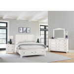 Cool Farmhouse King Panel Bed W/ Storage Footboard - 804-667-066B-502-666 - Image 2