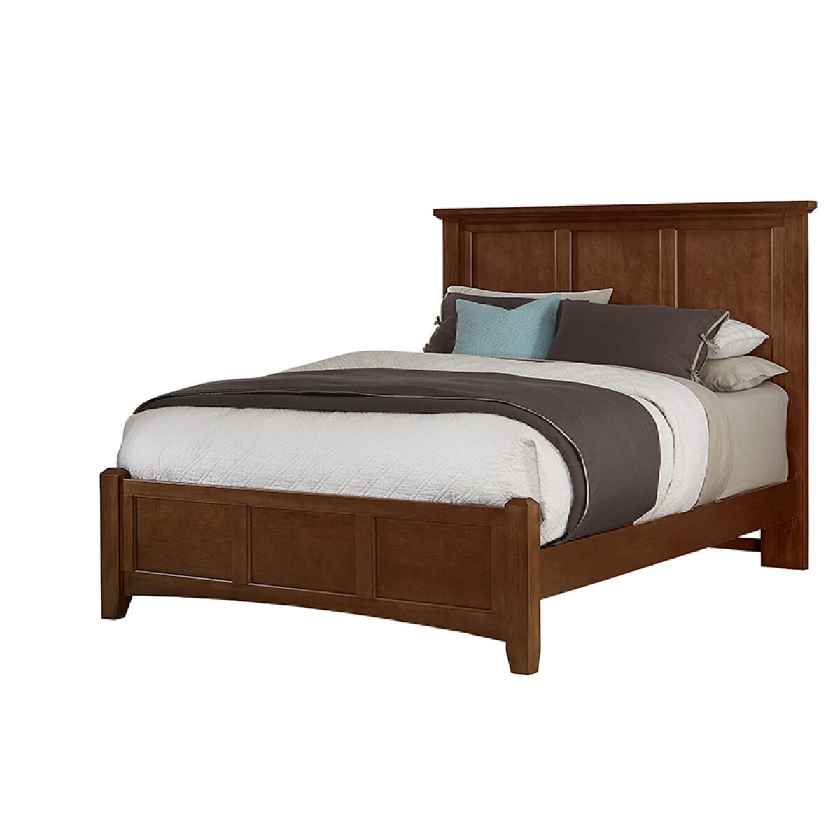 1cd17246319cc37972994d29fa660d5f Bonanza Queen Mansion Bed - Cherry Finish - BB28-558/855/922 - Image 1