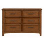Jamestown Oak Double Dresser - 6 Drwr - BB30-001