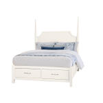 Tide & Timber Queen Pencil Poster Bed With Footboard Storage - 834-558-050B-502-555T