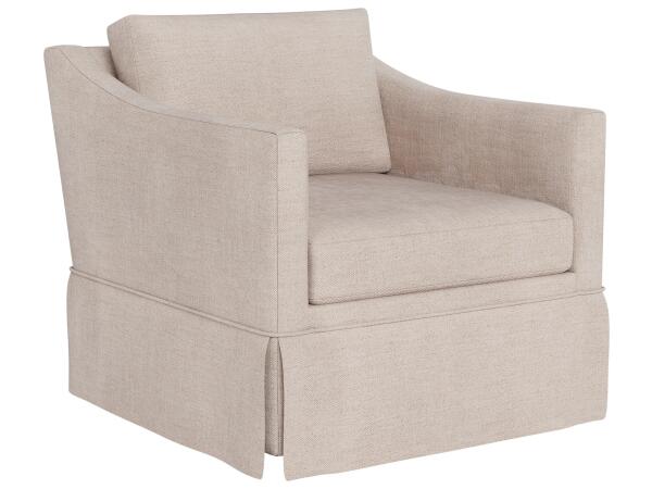 Asher Skirted Swivel Chair - Special Order