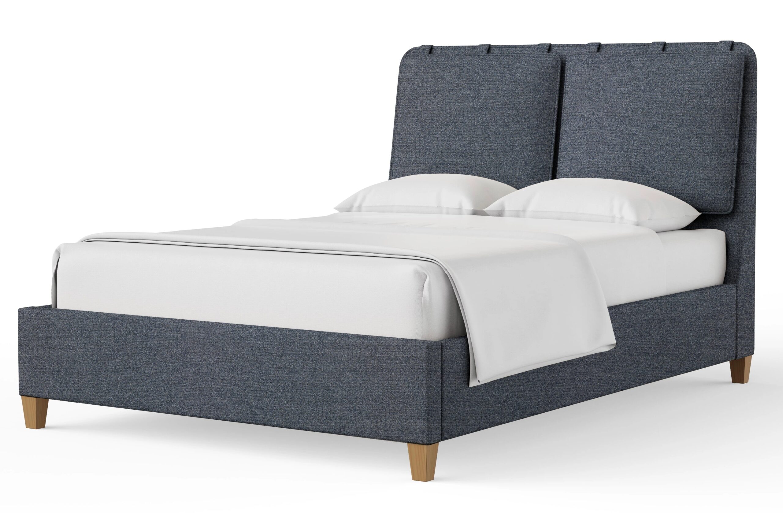 45f3ae670d6e418a7d96cf858d838f17 Nordhaven King Uph Bed-navy Tweed - 852-661J-166J-822J-404 - Image 1