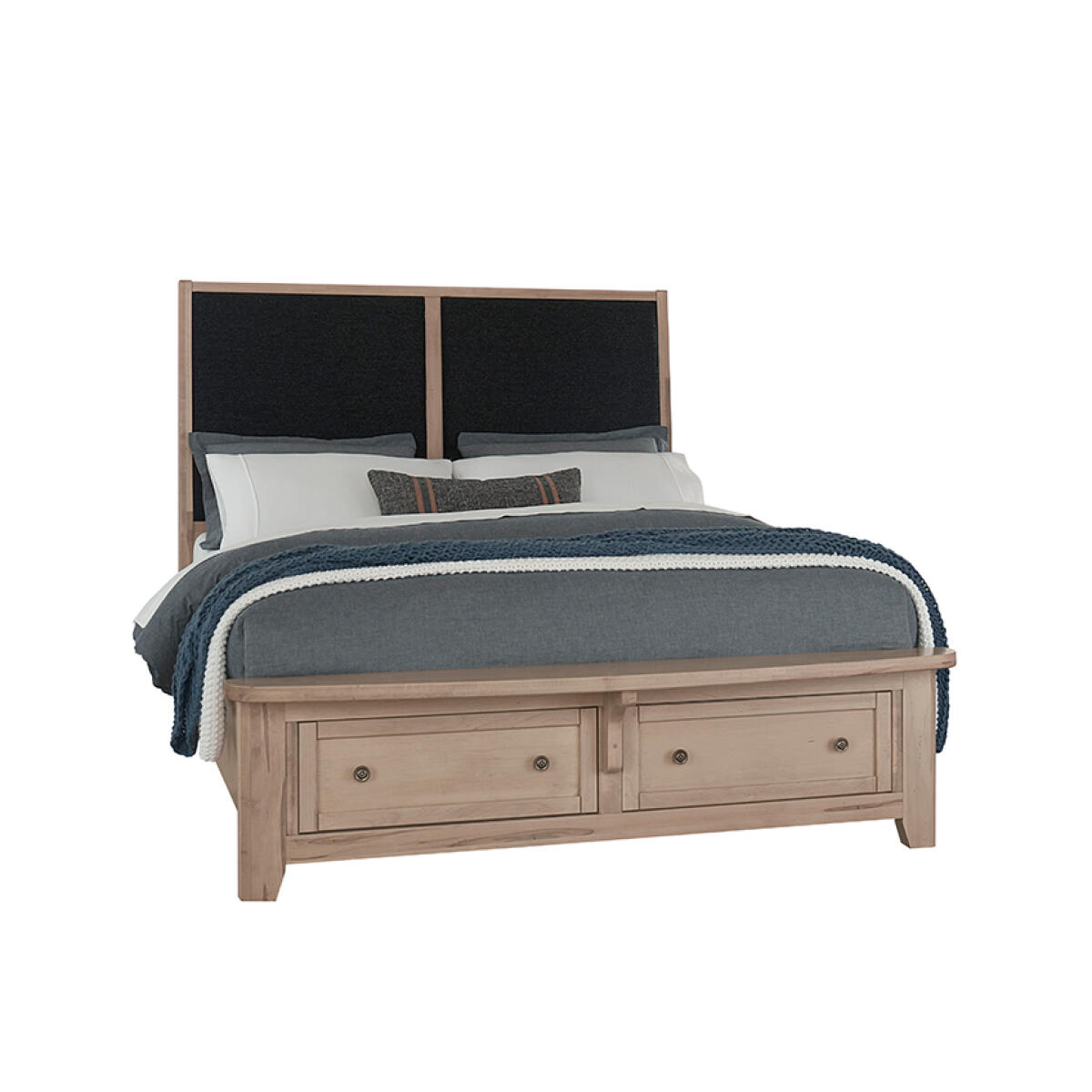 49c9884f55cb7a6ca2fe04e1d97cbb61 Woodbridge King Upholstered Bed With Storage -black - 822-661-063-066B-502-666 - Image 1