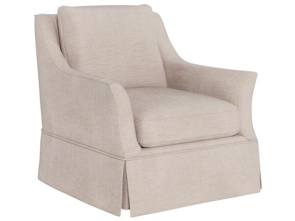 Henri Skirted Swivel Chair - Special Order