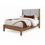 Mercer Street Queen Shelter Uph Bed-grey Stripe - 862-553-355-054-722