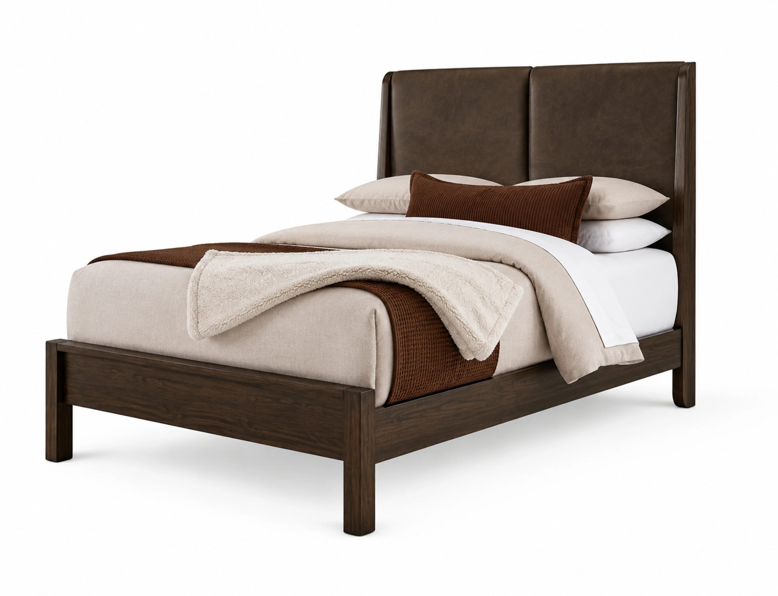 62eeb2e7dfb7441f785ab0aacaaf7b03 Mercer Street Queen Shelter Uph Bed-sedona Brown - 860-553-355-056-722 - Image 1