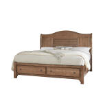 Cool Farmhouse Sleigh Bed W/ Storage Footboard - 800-553-050B-502-555