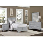 Bonanza Twin Mansion Bed - Grey Finish - BB26-552/255/911 - Image 2