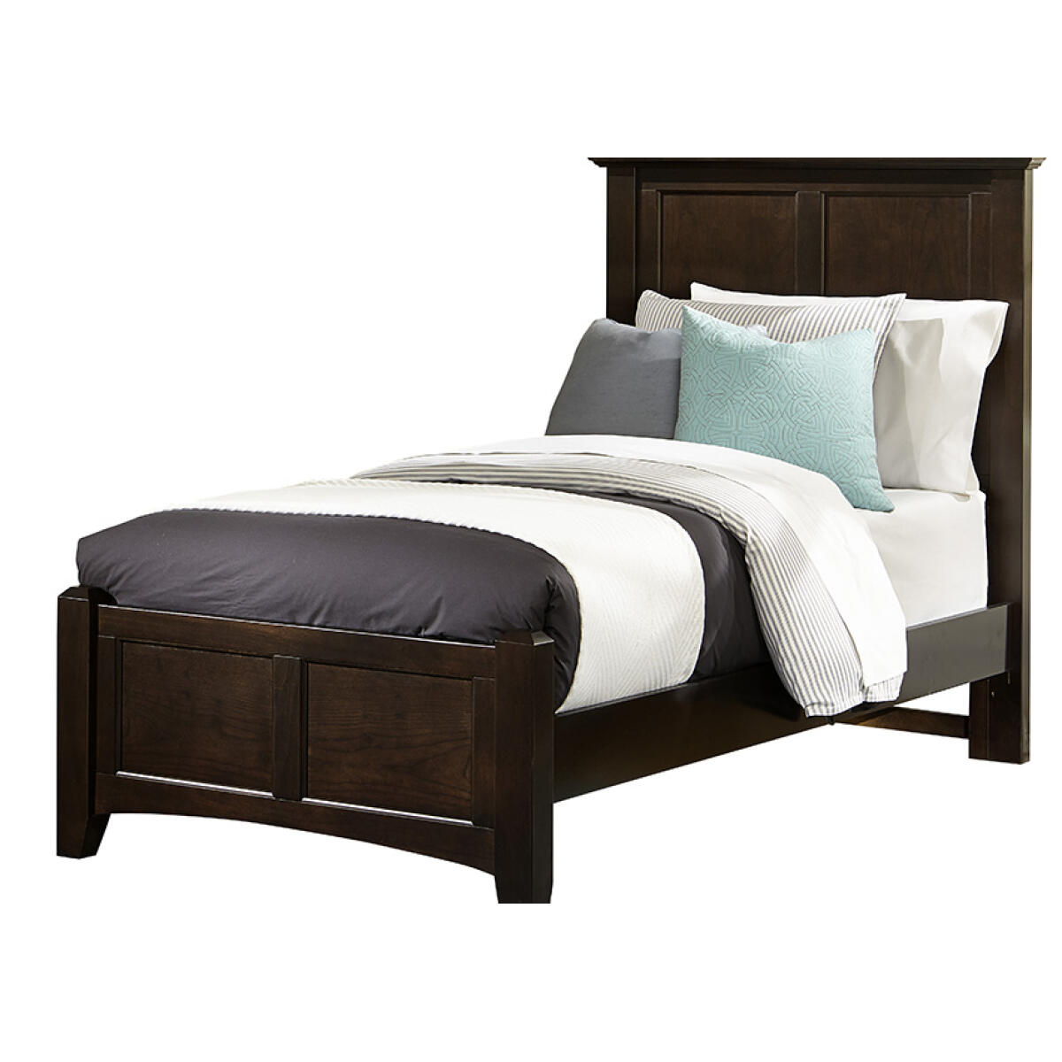 7e2d4dbcfc2c68be26f9cfdf794d1ae5 Bonanza Twin Mansion Bed - Merlo Finish - BB27-552/255/911 - Image 1