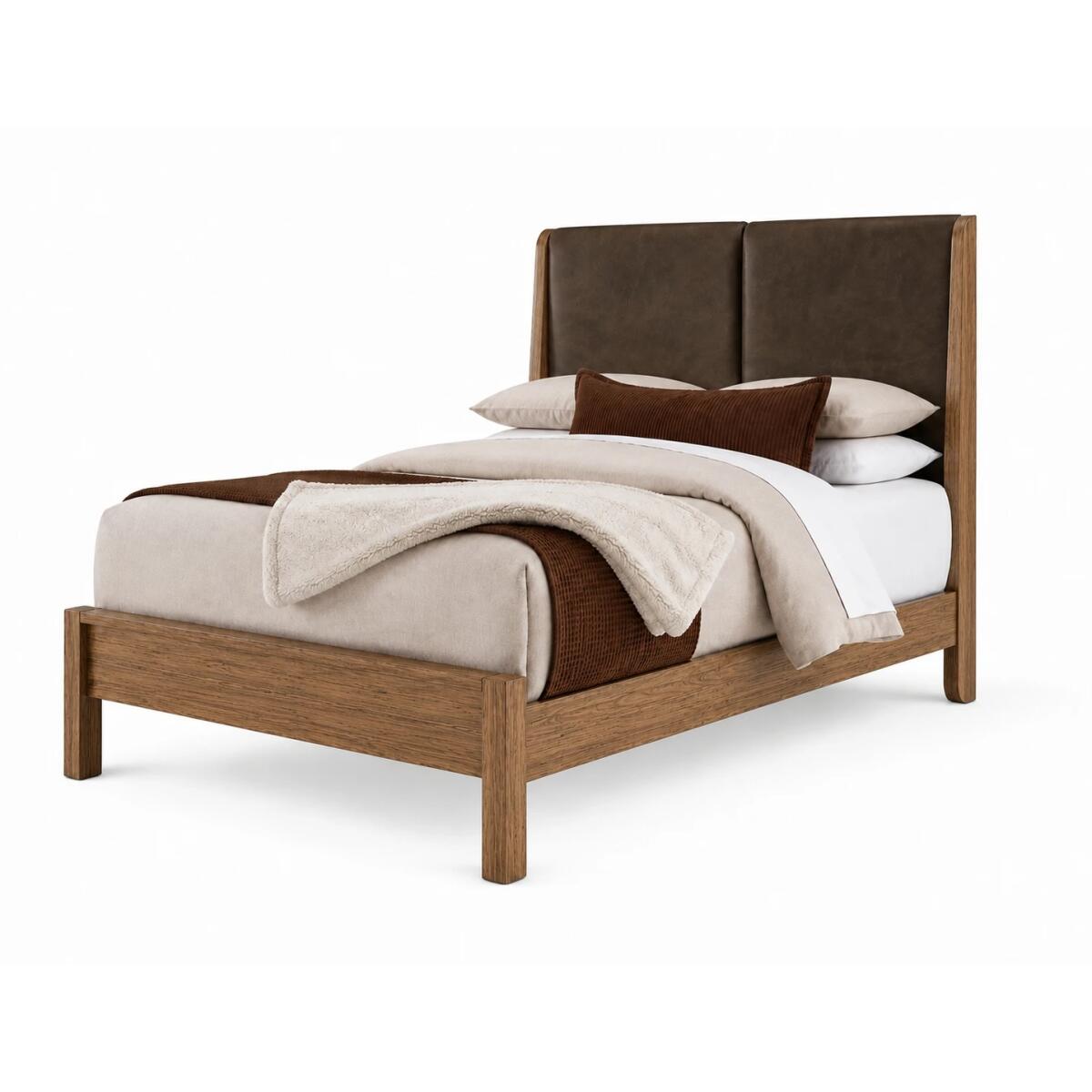82d09c5640b6169096fbac34dae46ee9 Mercer Street Queen Shelter Uph Bed-sedona Brown - 862-553-355-056-722 - Image 1