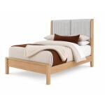 Mercer Street Queen Shelter Uph Bed-grey Stripe - 864-553-355-054-722