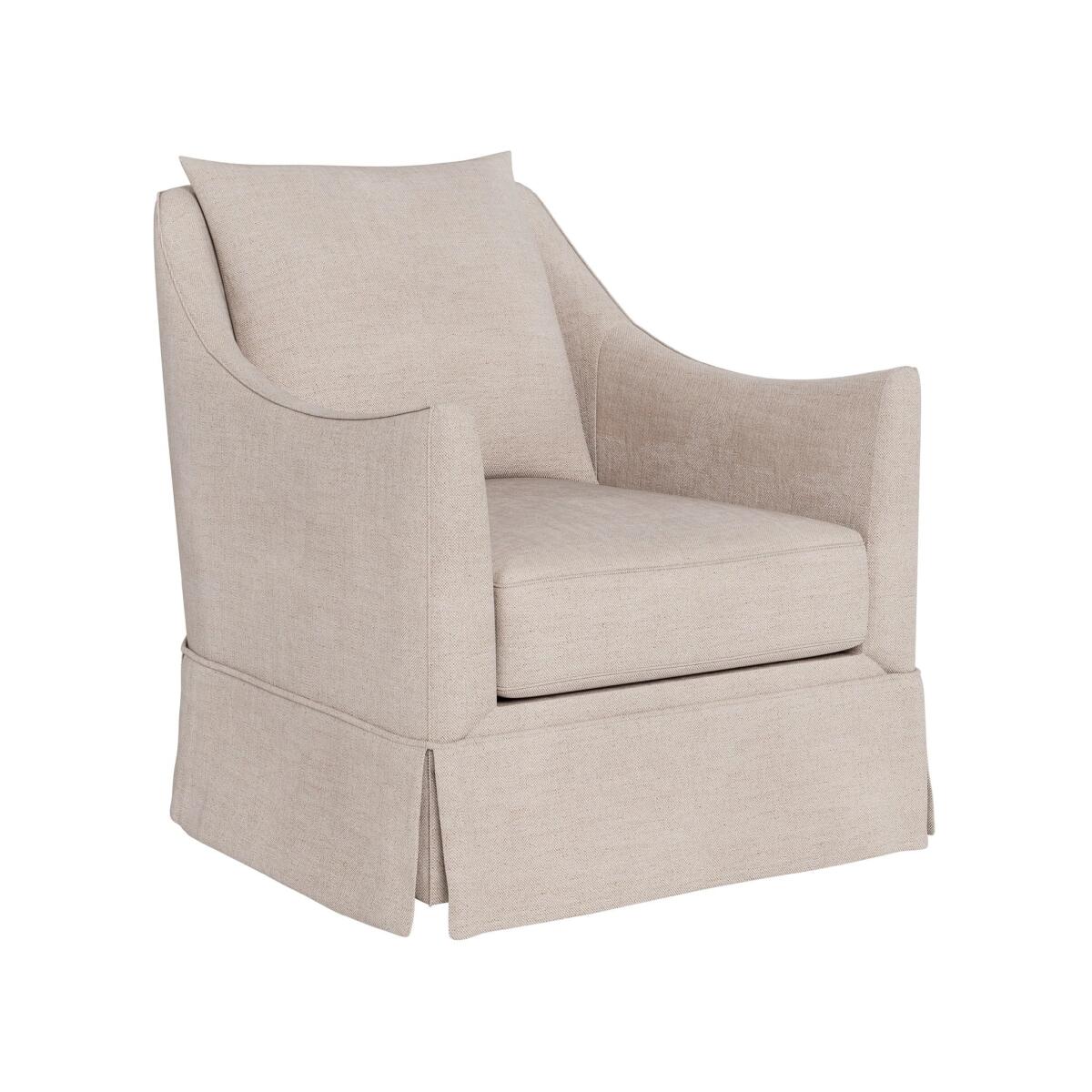 8aac0aa0fbf839c0bf2bd6483095edf8 Portia Skirted Swivel Glider - Special Order - Image 1