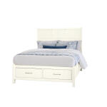 Tide & Timber Queen Fretwork Bed With Storage Footboard - 834-557-050B-502-555T