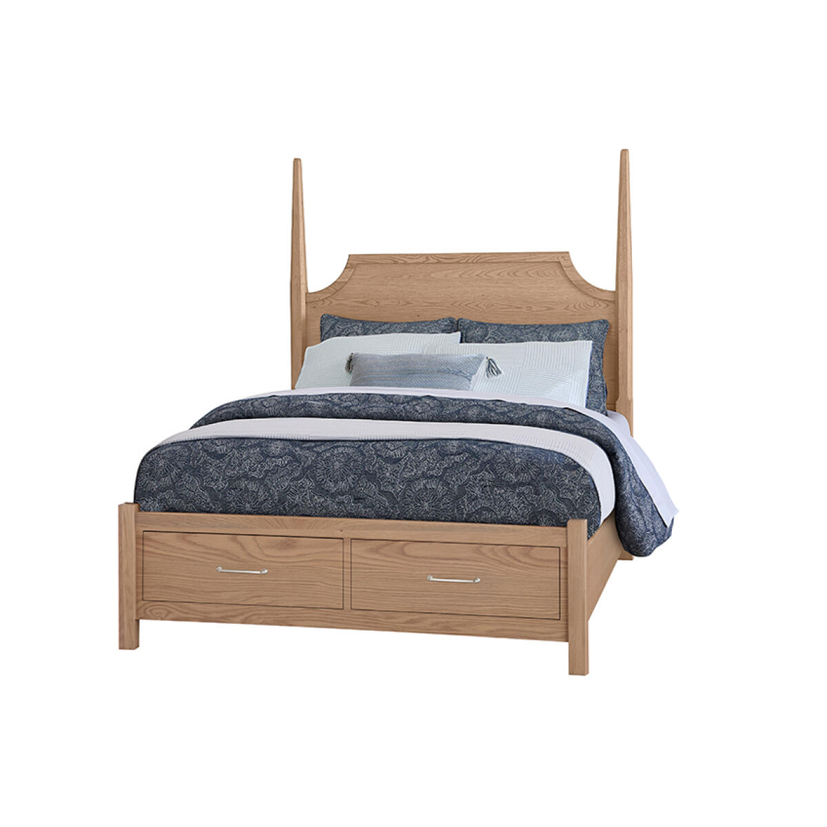 b14ee9c5ddd085f3ff23d1321f59dcc4 Tide & Timber King Pencil Poster Bed With Footboard Storage - 830-668-066B-502-666T - Image 1