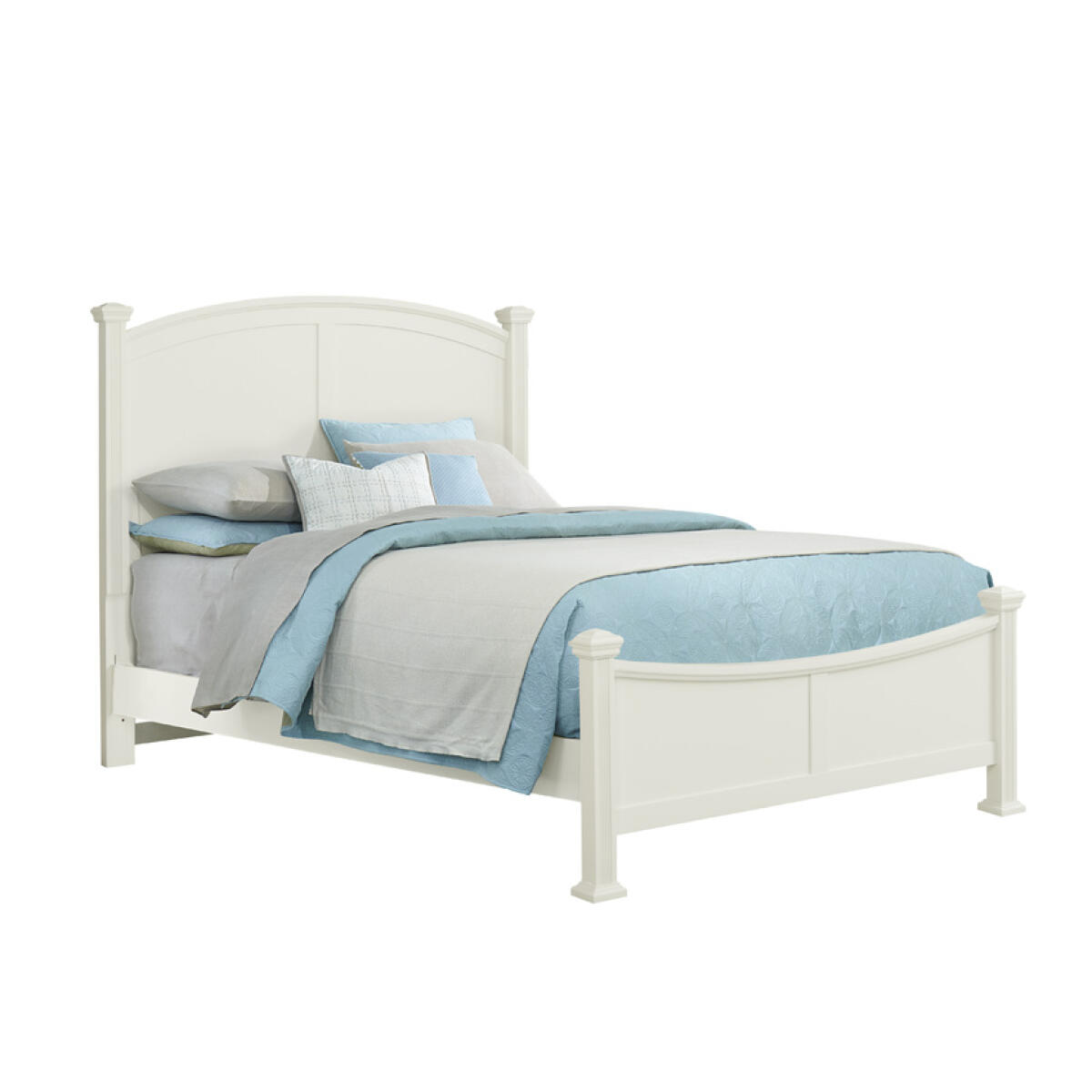 b4965b6b02e22828102865f6a0512383 Bonanza King Poster Bed - White Finish - BB29-667-766-922-MS1 - Image 1