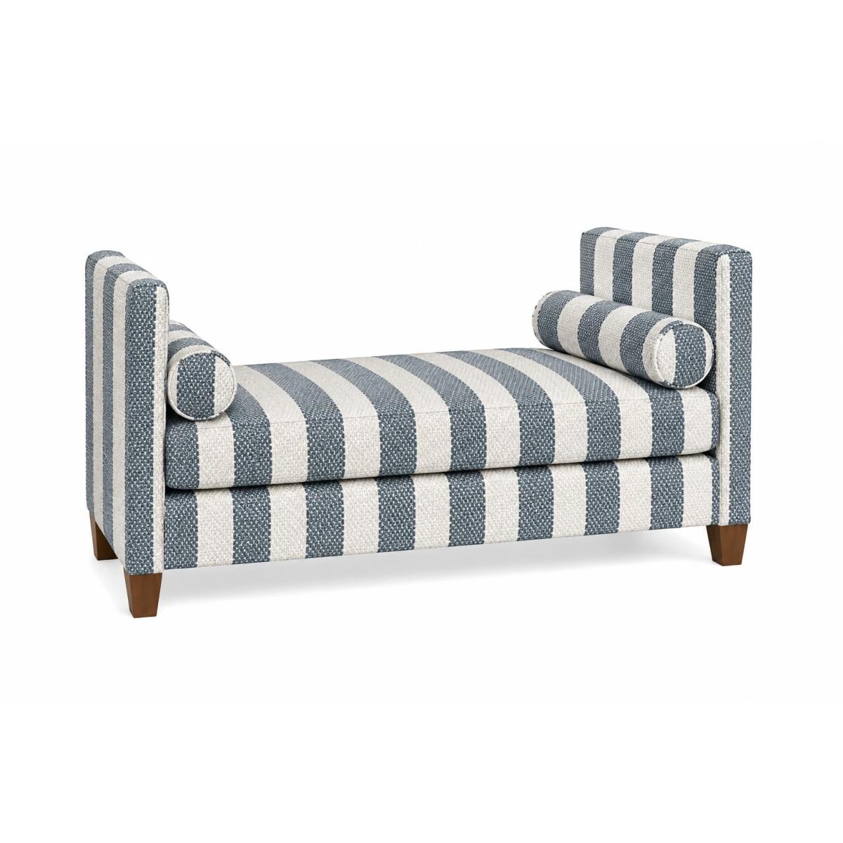bc918ae4099eb1f0c84640ed185a5630 Tide & Timber Blue Stripe Uph Daybed - 835-303S - Image 1