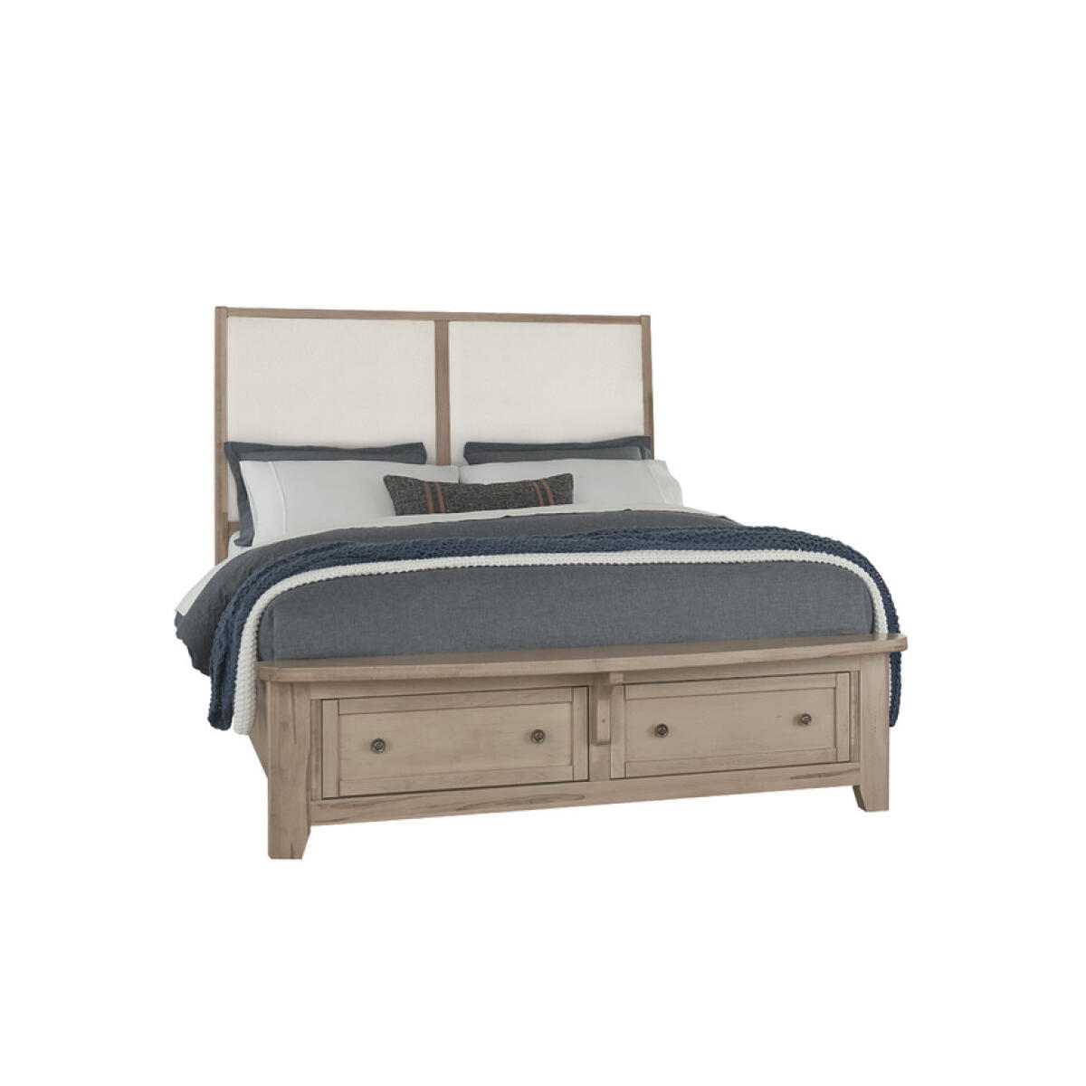 ed256392e5748be2c4eb26c74cd3737f Woodbridge Queen Upholstered Bed With Storage -white - 822-551-051-050B-502-555 - Image 1