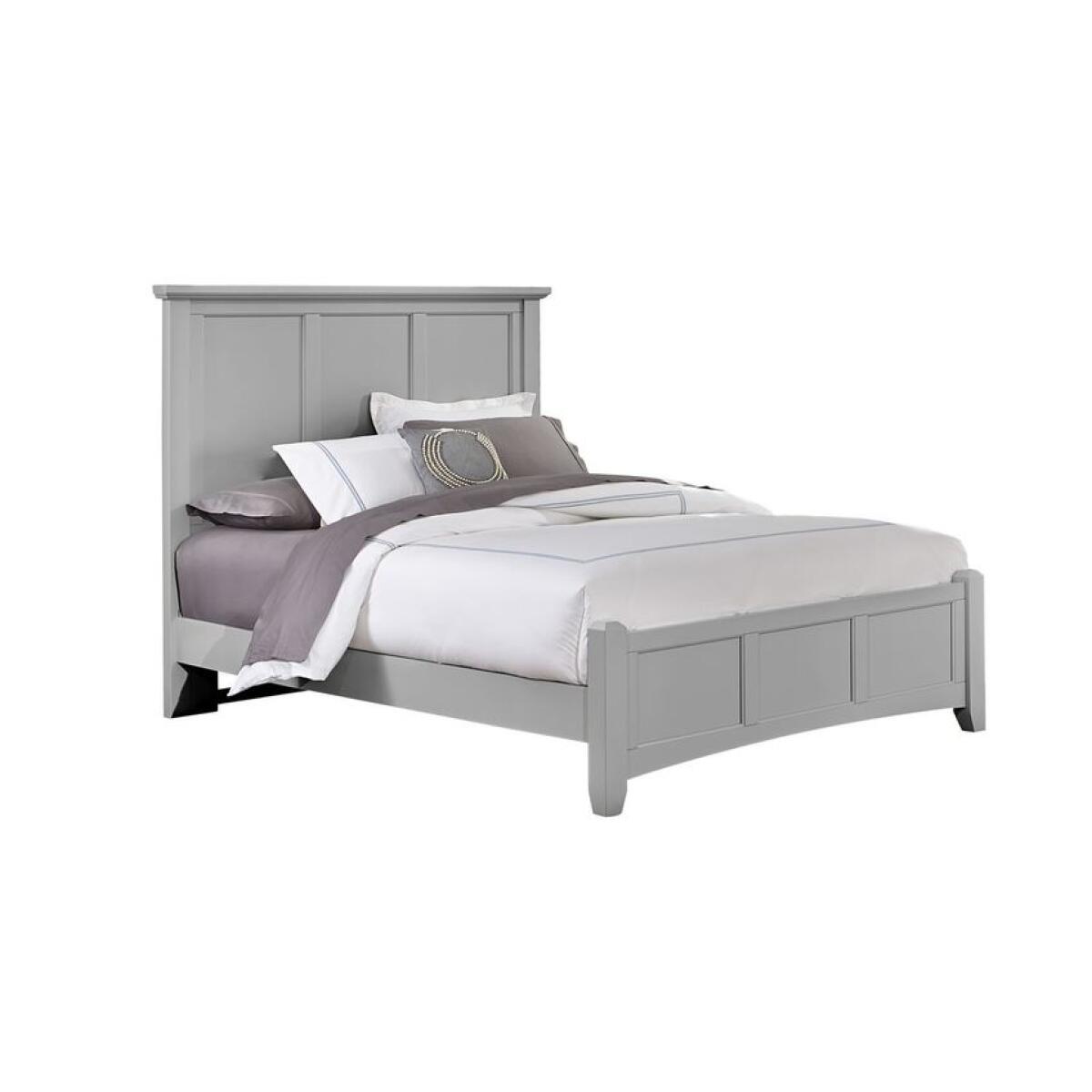 f293ba996236cfa86cb8338058c94dd3 Bonanza Queen Mansion Bed - Grey Finish - BB26-558/855/922 - Image 1