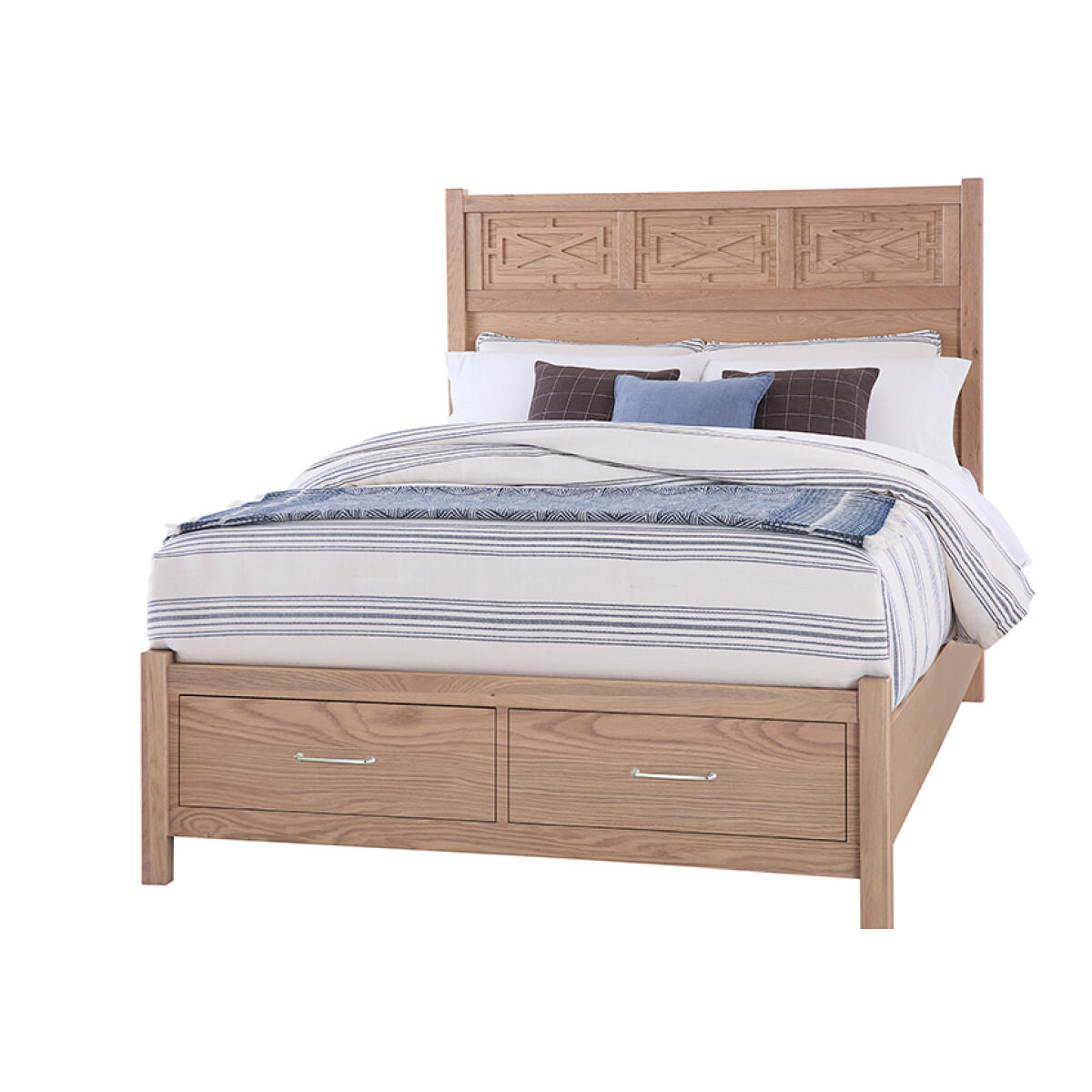 f559423e87bdd8c9e24ca98580dd27a7 Tide & Timber King Fretwork Bed With Storage Footboard - 830-667-066B-502-666T - Image 1