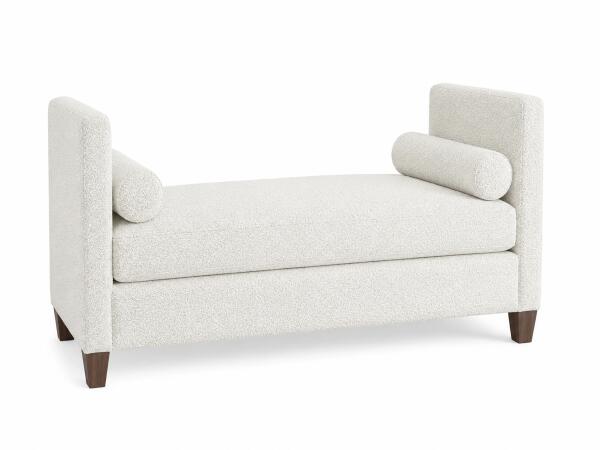 Tide & Timber White Boucle' Uph Daybed - 835-303W
